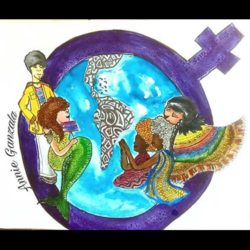 Ilustraci&oacute;n de la artivista Brasile&ntilde;a Annie Ganzala